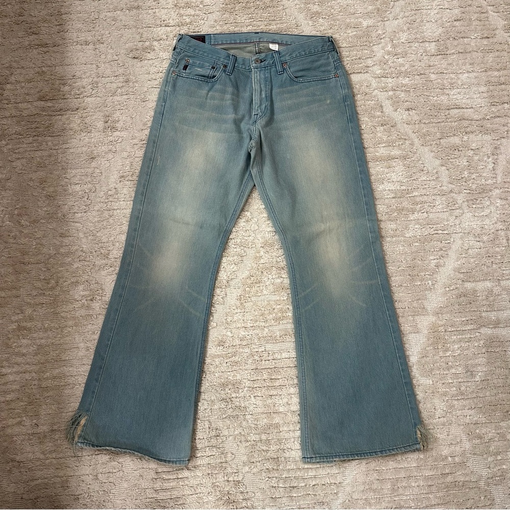 Vintage Y2K Abercrombie & Fitch Light Blue Bootcut Jeans 32 x 32